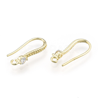 Brass Earring Hooks KK-N259-45-1
