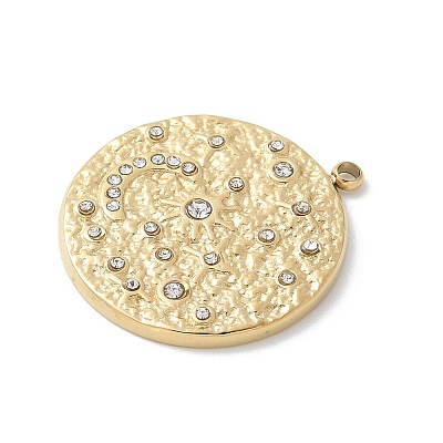 304 Stainless Steel Rhinestone Pendants STAS-Z122-53G-1
