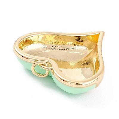 Brass Enamel Pendants KK-P201-24G-D-1