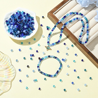 500Pcs Cube Glass Beads GLAA-YWC0005-01A-1
