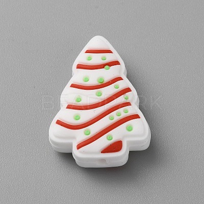 Christmas Theme Silicone Focal Beads SIL-CJC0010-02G-1