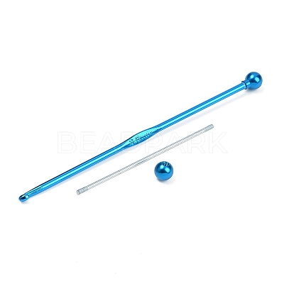 DIY Alloy Beadable Crochet Hooks LS-AJEW-A064-02E-1