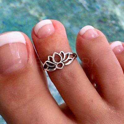 Hollow Out Lotus Flower Alloy Toe Rings FS-WGB7AA3-01-1