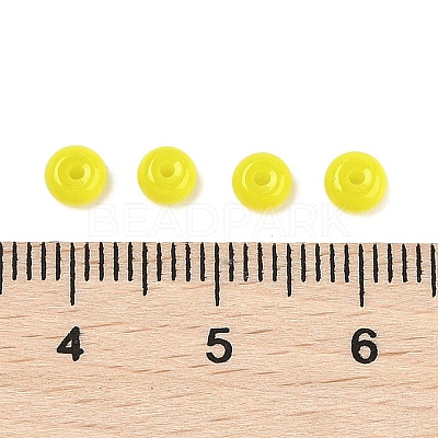 Imitation Jade Glass Seed Beads SEED-Q038-01D-1