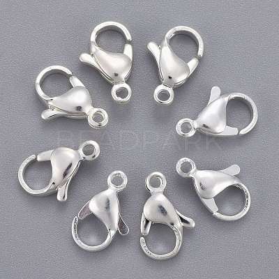 304 Stainless Steel Lobster Claw Clasps X-STAS-E464-21E-S-1
