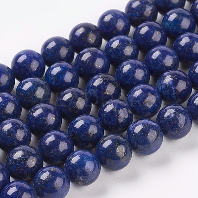 Natural Lapis Lazuli Beads Strands G-G087-10mm-1