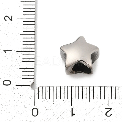 304 Stainless Steel European Beads STAS-G350-08P-1