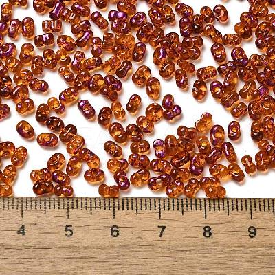 Spray Painted Glass Seed Beads SEED-F005-05A-01-1