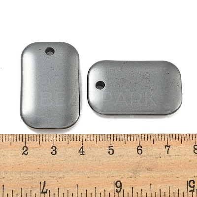 Electroplated Synthetic Non-Magnetic Hematite Pendants G-C136-05H-1