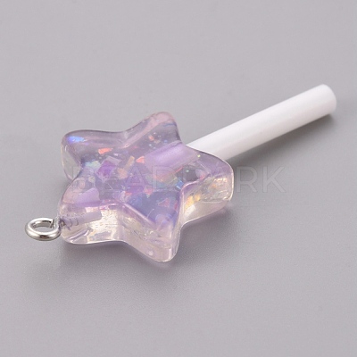 Resin Pendants RESI-K008-B-1