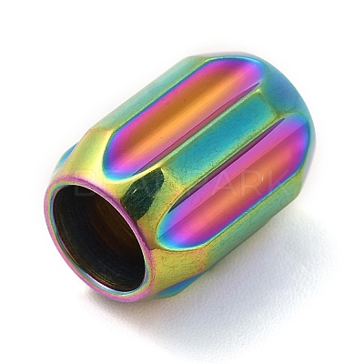 Ion Plating(IP) 304 Stainless Steel Glazed European Beads STAS-M308-10C-1