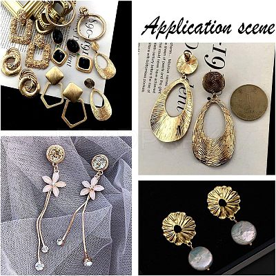 304 Stainless Steel Stud Earring Findings STAS-UN0007-94-1
