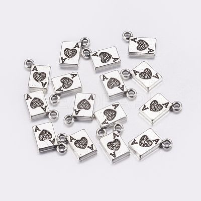 Poker A Tibetan Silver Charms AC0322-1