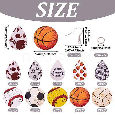 DIY Sport Style Earring Making Kit DIY-TA0006-46-1