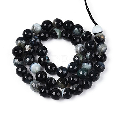 Dyed & Heated Natural Fire Crackle Agate Beads Strands G-N359-01A-02-1
