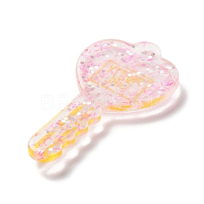 Acylic Pendant with Glitter Powder X1-OACR-H035-01B-1