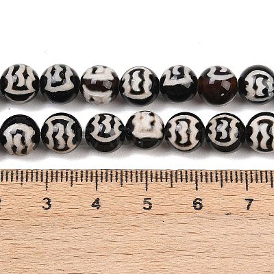 Tibetan Style dZi Beads Strands G-G328-A09-8mm-1