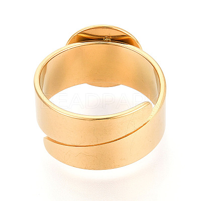 304 Stainless Steel Ring Base Findings STAS-N122-02A-G-1