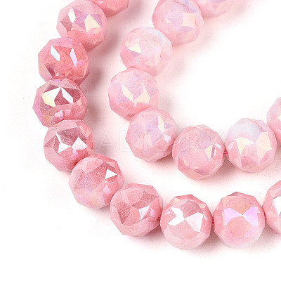 Anti-Tarnish Electroplate Glass Beads Strands LS-GLAA-N010-10mm-04-1