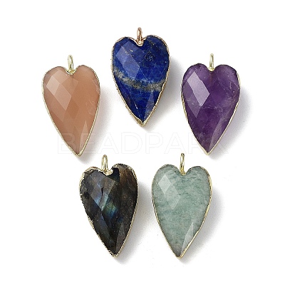 Natural Mixed Stone Pendants G-G012-12G-B-1