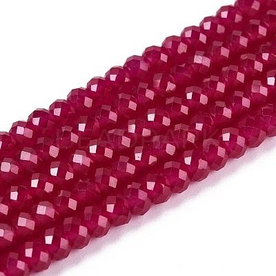 Lab Grown Red Corundum Beads Strands G-G106-A45-06-1