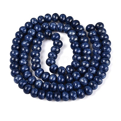 Opaque Baking Paint Glass Beads Strands GLAA-Q110-03A-13-1