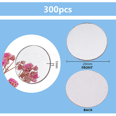 300Pcs Acrylic Self Adhesive Mirror Mosaic Tiles AJEW-PH0011-55-1