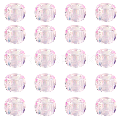 500Pcs UV Plating Acrylic Beads OACR-SP0001-85A-1