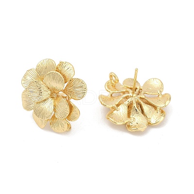 Brass Stud Earring Findings KK-Z099-05G-04-1