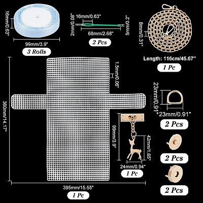 DIY Knitting Crochet Bags Kit DIY-WH0189-92-1
