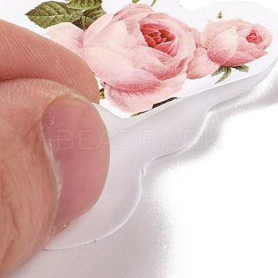50Pcs Cartoon Flower Paper Sticker Label Set DIY-G066-05-1