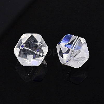 Electroplate Transparent Glass Beads EGLA-Q140-01-A09-1