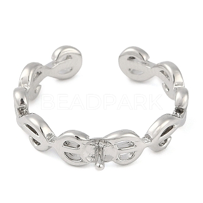 Brass Cuff Finger Ring Settings LS-KK-L219-15A-P-1
