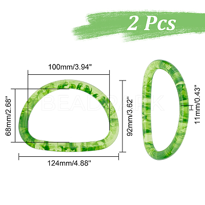 Resin Imitation Jade Bag Handles FIND-WH0128-03-1