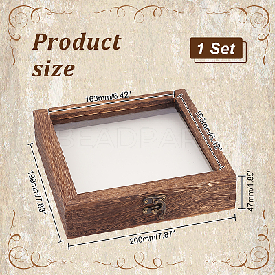 Wood Jewelry Presentation Boxes with White EVA Foam Mat Inside ODIS-WH0061-06C-1