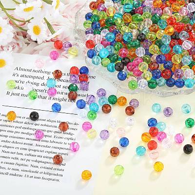 1500Pcs 15 Colors Transparent Acrylic Beads TACR-SZ0001-21A-1