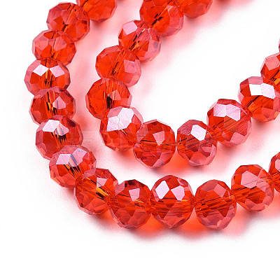 Electroplate Glass Beads Strands EGLA-A034-T8mm-A27-1