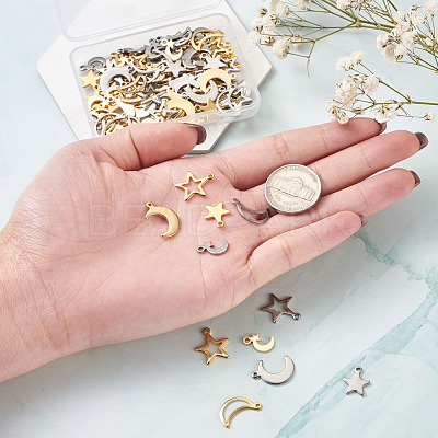 304 Stainless Steel Pendants STAS-PJ0001-07-1