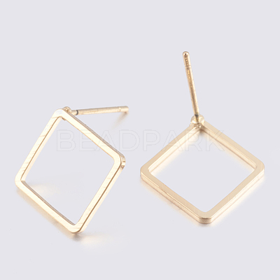 Brass Stud Earring Findings KK-F744-03KCG-1