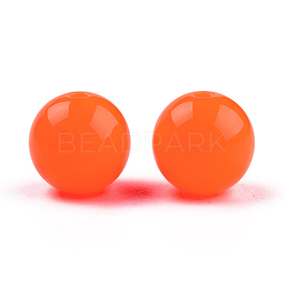 Fluorescent Acrylic Beads MACR-R517-12mm-03-1