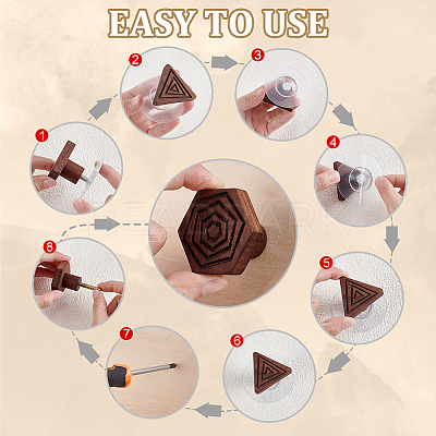 4Pcs 4 Styles Wood Drawer Pull Drop Swing Handles FIND-NB0006-85-1