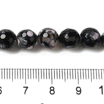 Dyed & Heated Natural Fire Crackle Agate Beads Strands G-P539-C01-06-1