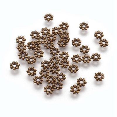 Tibetan Style Alloy Daisy Spacer Beads X-TIBEB-A101757-AB-FF-1