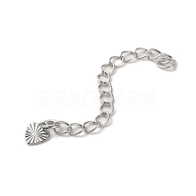 Rack Plating Brass Curb Chain Extender KK-Q807-14P-1