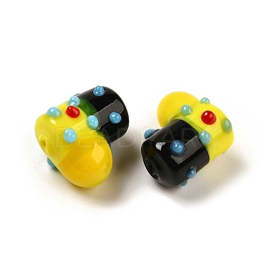 Handmade Lampwork Bumpy Beads Strands LAMP-U001-01B-1-1