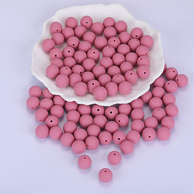 Round Silicone Focal Beads SI-JX0046A-78-1
