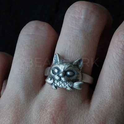 Alloy Cuff Open Rings for Couple WG48813-01-1