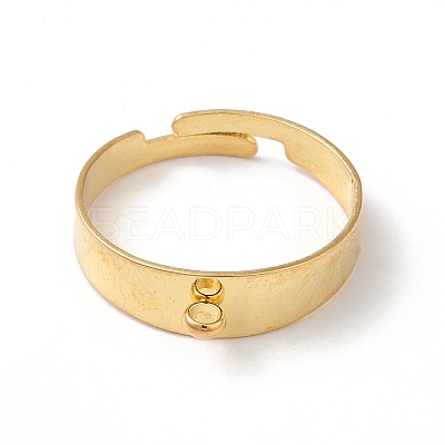 304 Stainless Steel Open Cuff Rings Findings STAS-K278-02G-1