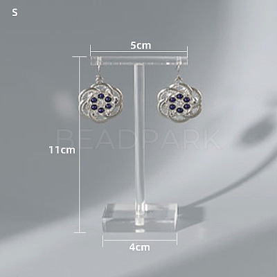 T Shaped Acrylic Earring Display Stand CON-PW0001-146C-02B-1