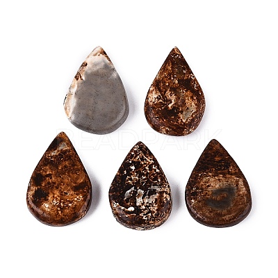Natural Tree Bark Agate Pendants G-Q606-20-1